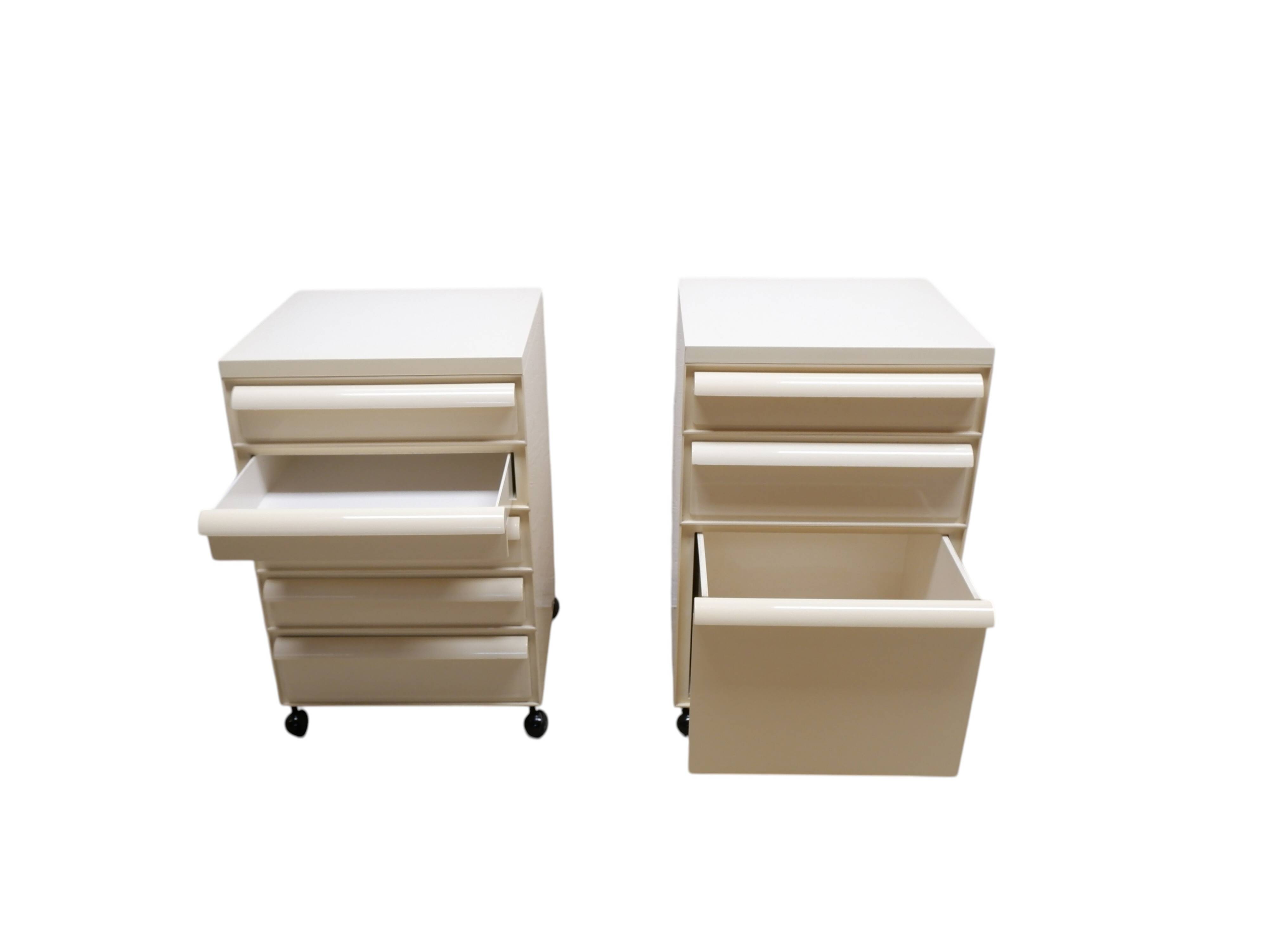Set of 2 Kartell bedside tables