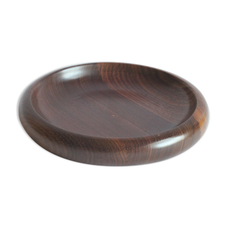 Hand turned wooden centrepiece bowl in Padouk wood, Tournerie Ploumen, France.