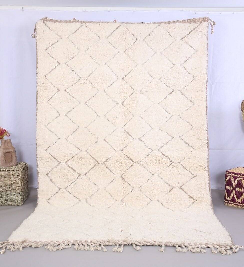 Handmade wool Berber rug 250x150 cm