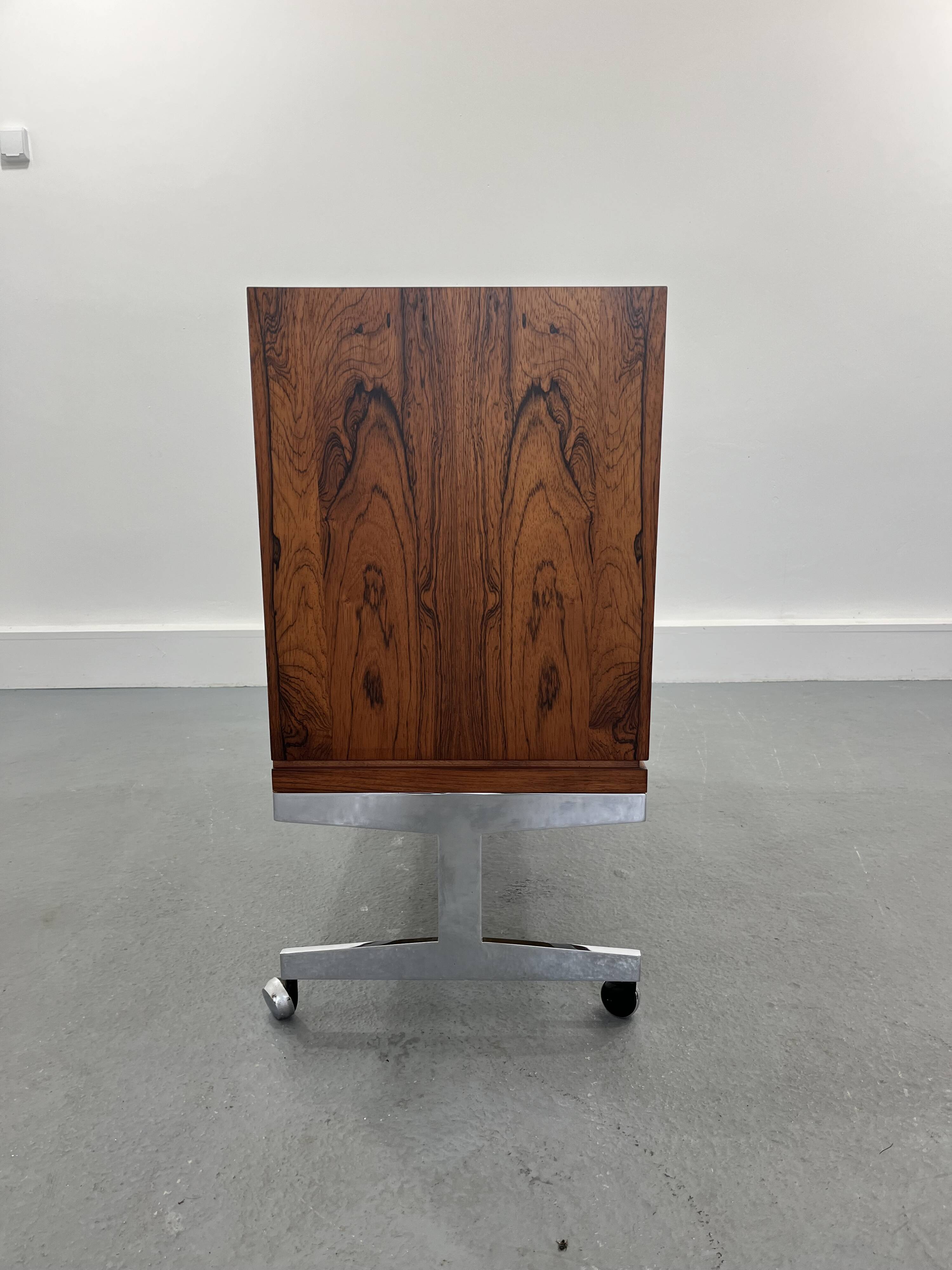 Meuble mobile vintage en bois, 1970s