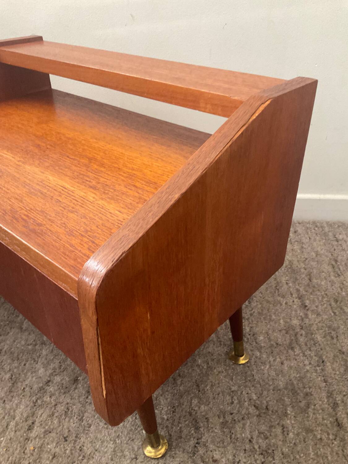 Pair of Scandinavian teak bedside tables from the 60s-70s