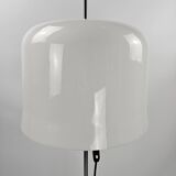Vintage floor lamp with plastic shade, height adjustable