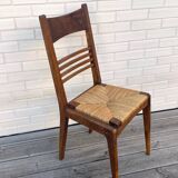 Wood and straw chair
