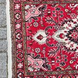 Antique Hand knotted Carpet, vintage rug with a medaillion in the middle