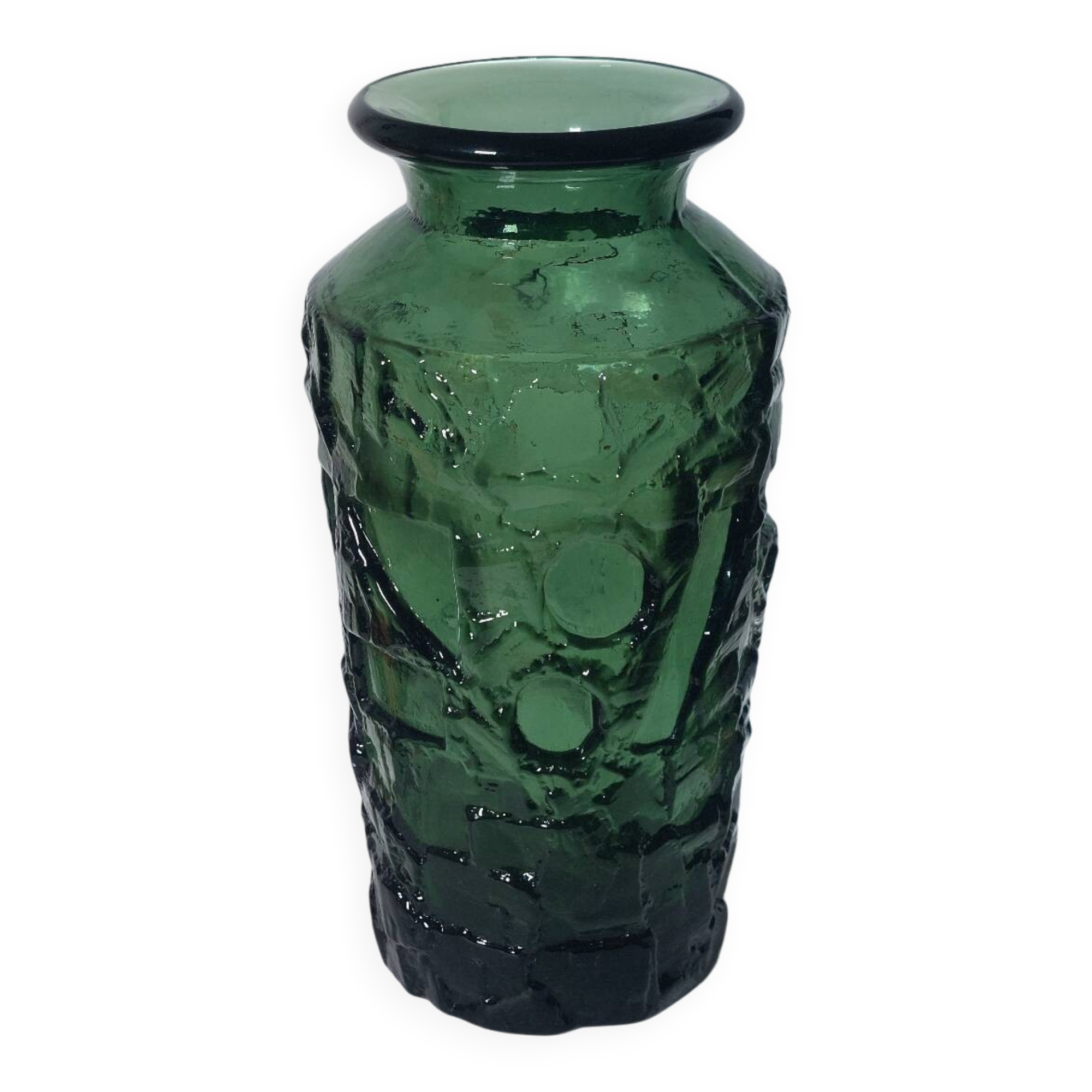 Vintage Mid Century Glass Vase by Augusstson Ruda Glasbruk