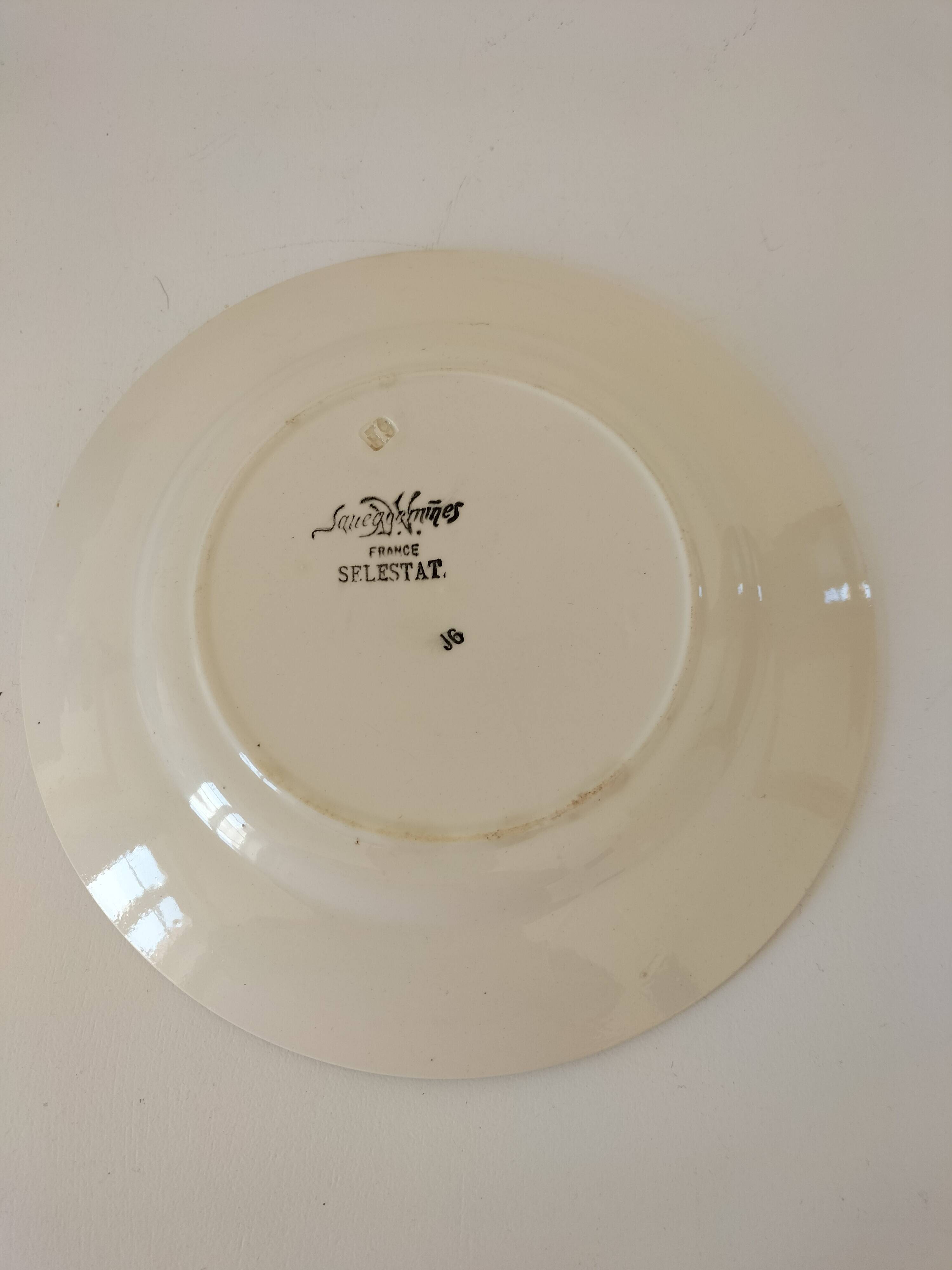 Sarreguemines ironstone plate, Selestat model