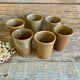 6 stoneware cups Digoin France