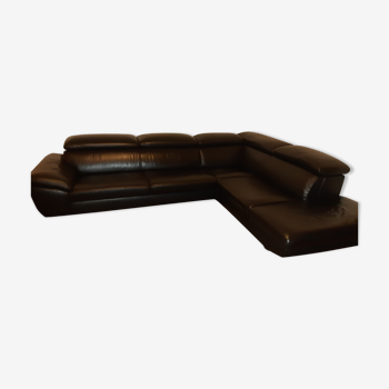 Canapé d'angle gauche en cuir