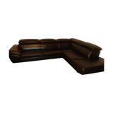 Leather left-angle canape
