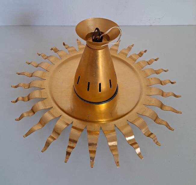 Plafonnier en métal doré