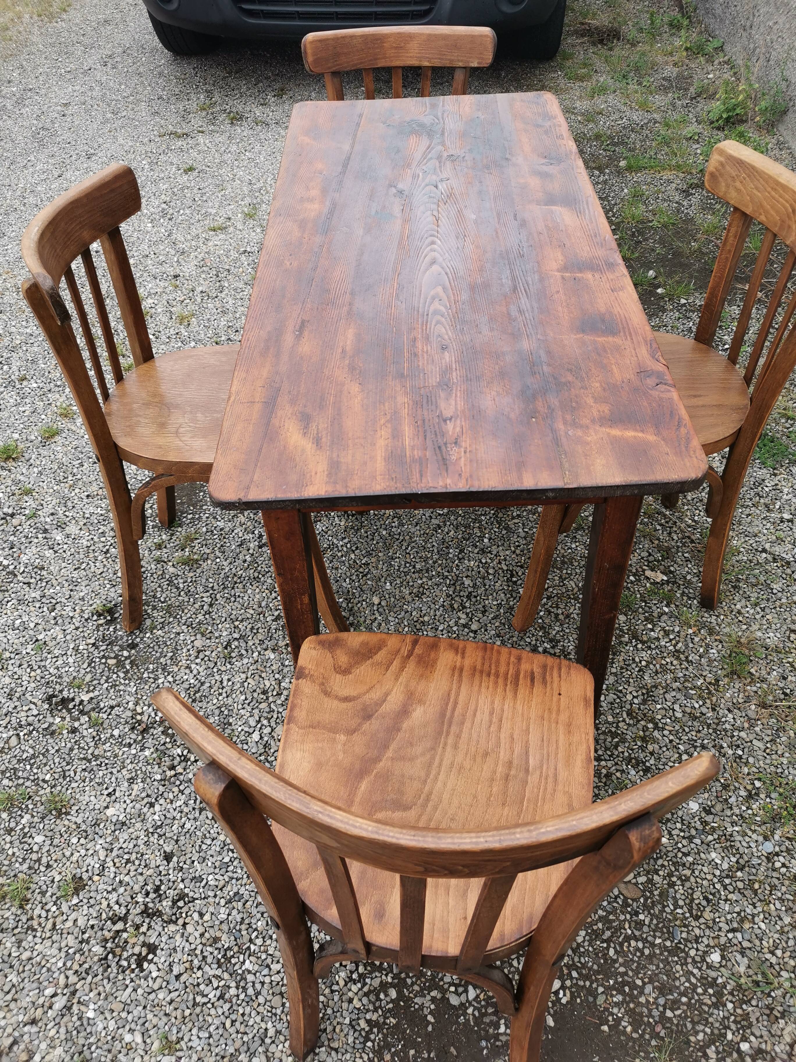 Table and bistro chairs