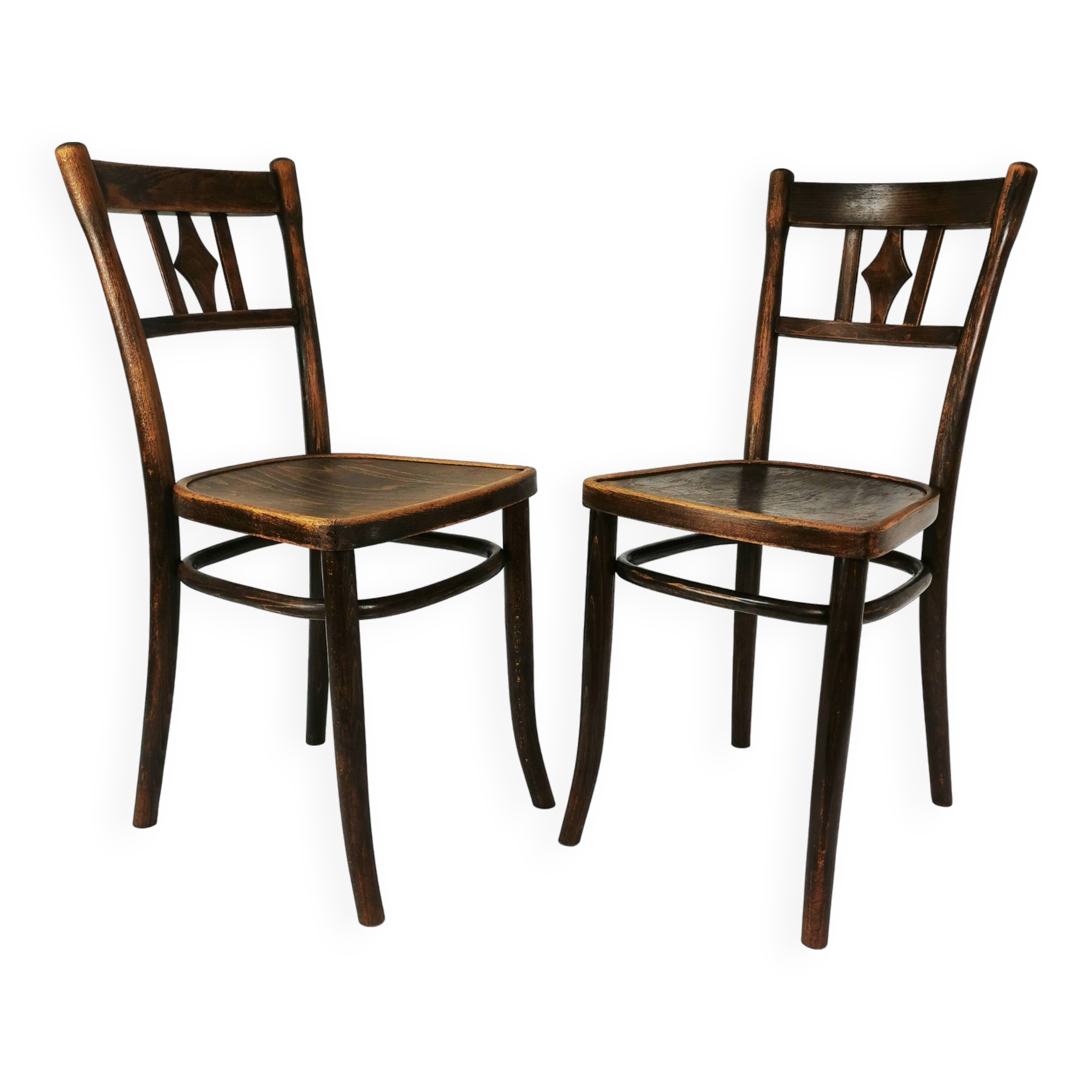 Pair of wooden Art Deco chairs, Thonet, Germany, 1930s.
