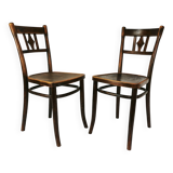 Pair of wooden Art Deco chairs, Thonet, Germany, 1930s.
