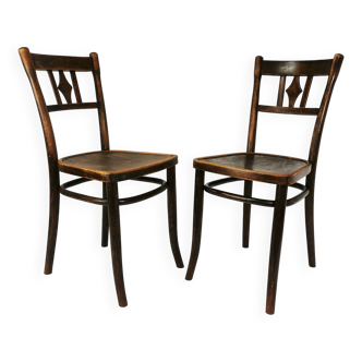 Pair of wooden Art Deco chairs, Thonet, Germany, 1930s.