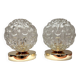 Pair of Scandinavian glass globe wall lights