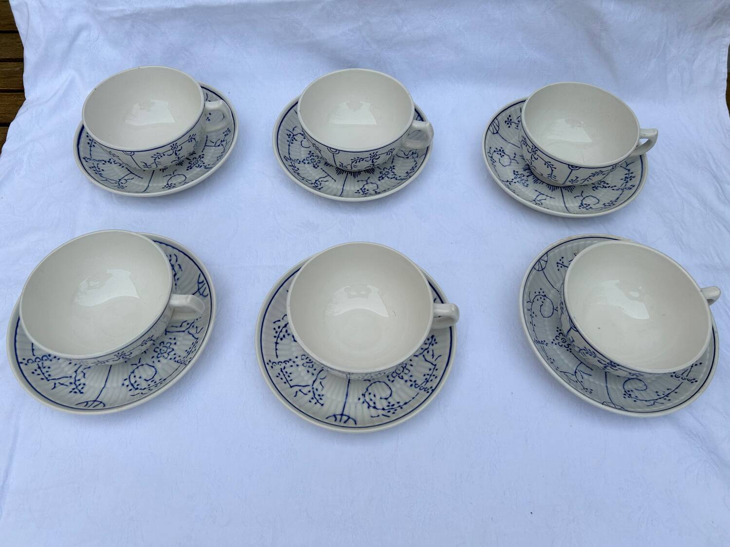 Set of 6 Copenhagen coffee cups Boch Frères