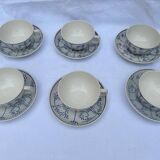 Set of 6 Copenhagen coffee cups Boch Frères