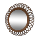Vintage mirror in rattan flowers, sun