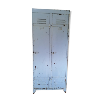 Vestiaire double industriel bleu