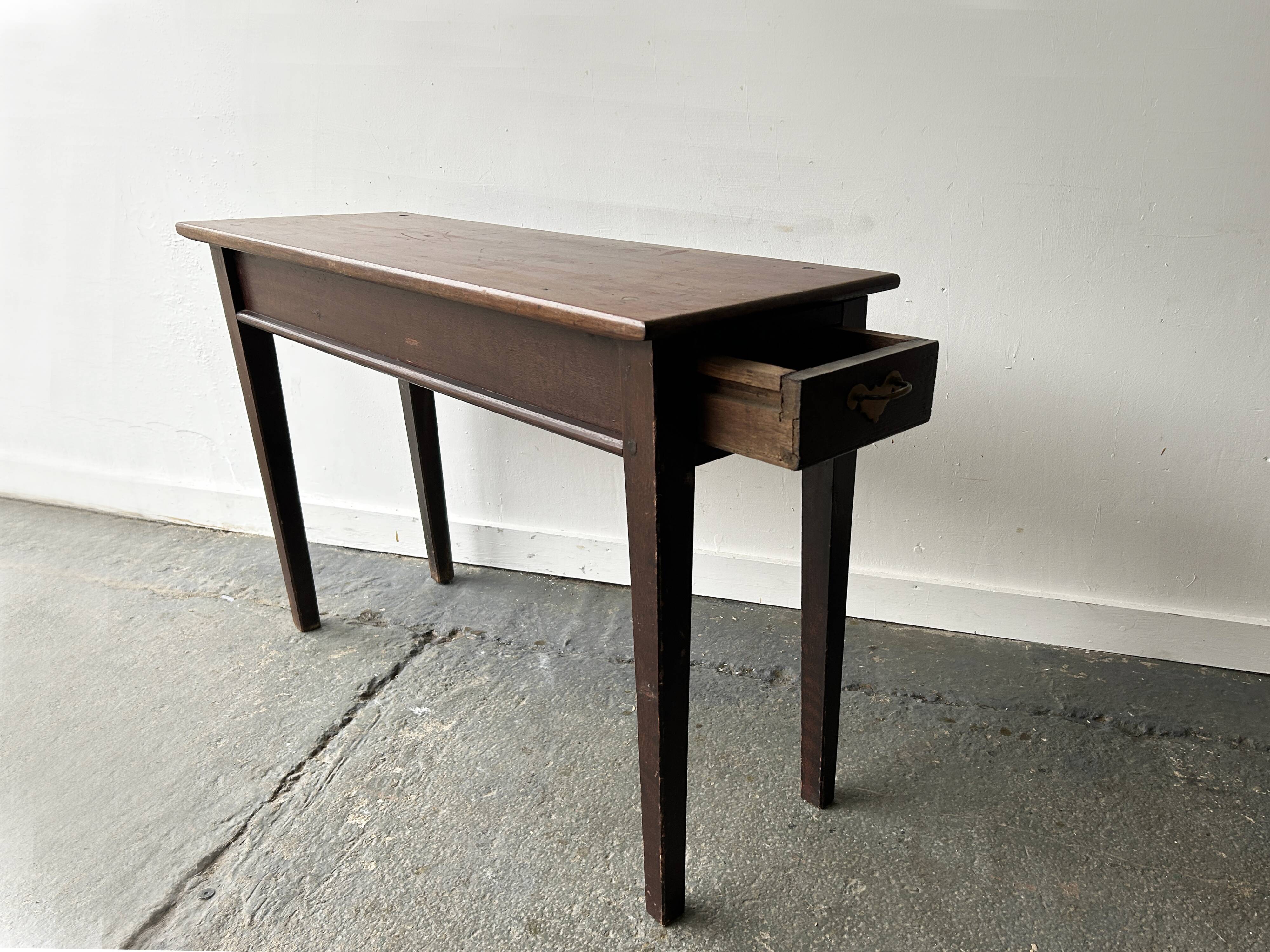 Edwardian solid wood side / console table circa 1880–1910