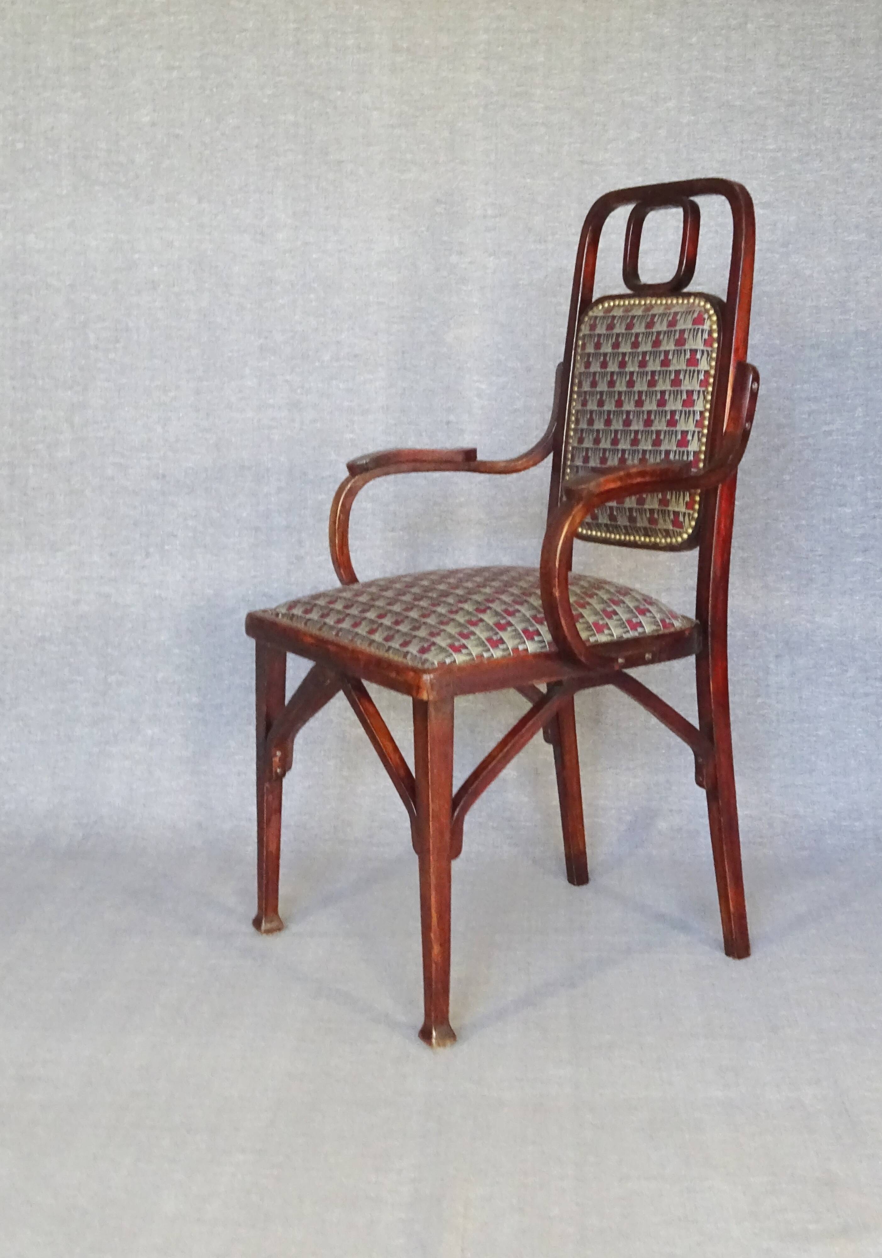2 chaises et 1 fauteuil Secession Viennoise, 1910-1914