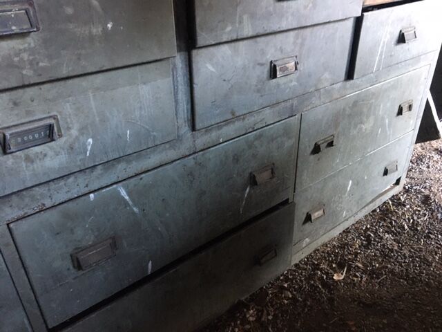 Furniture of trade old metal and wood industrial style