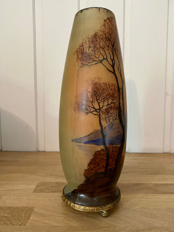 Vase art déco signé JEM