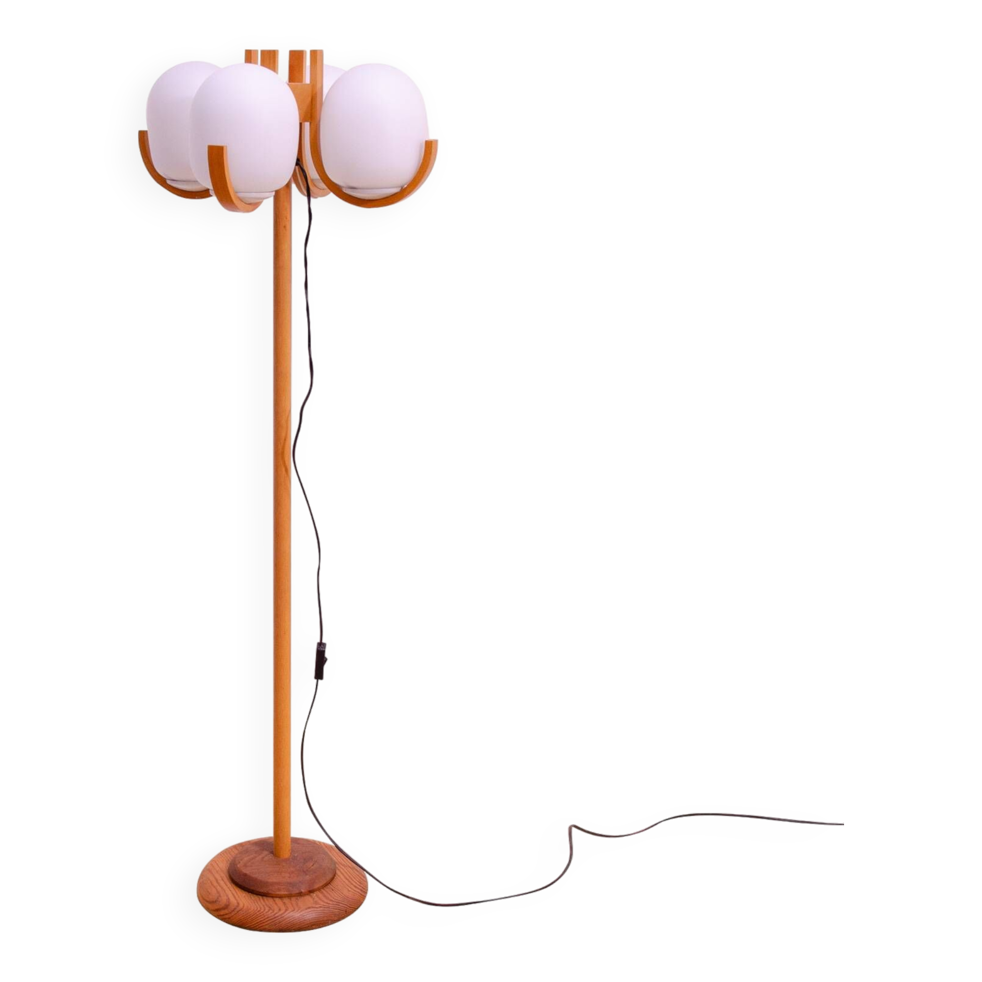 Lampadaire d'hôtel de l'ère atomique, Tchécoslovaquie, années 1970