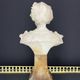 Bust of a young woman in carved alabaster – Art Nouveau style