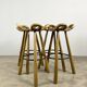Special vintage brutalist SPANISH Marbella bar stools, 1970s Spain
