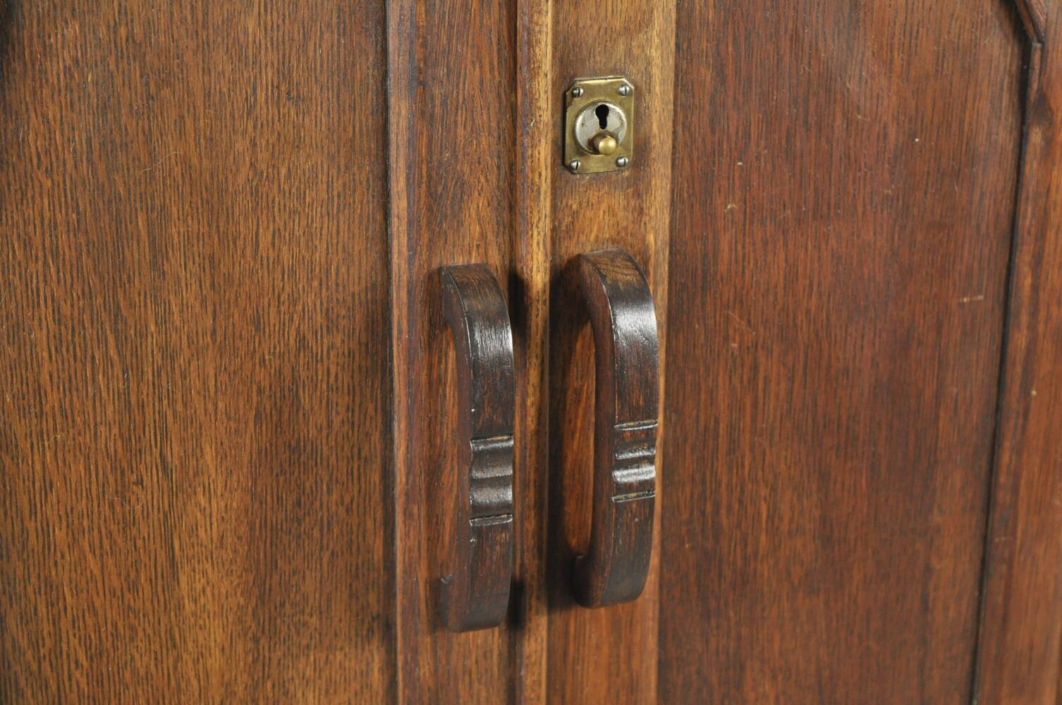 Unique wooden wardrobe and/or hall cupboard in Art Nouveau style, 1930.