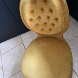 Pouf crapaud velours jaune d’or