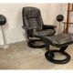 Armchair relaxation leather & footrest Stressless model Ekornes vintage 1980