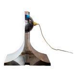 Lampadaire Space Age en acier inoxydable, style Michel Boyer, années 1970