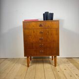Small teak chest of drawers – Danish mid-century modern design, 1960s