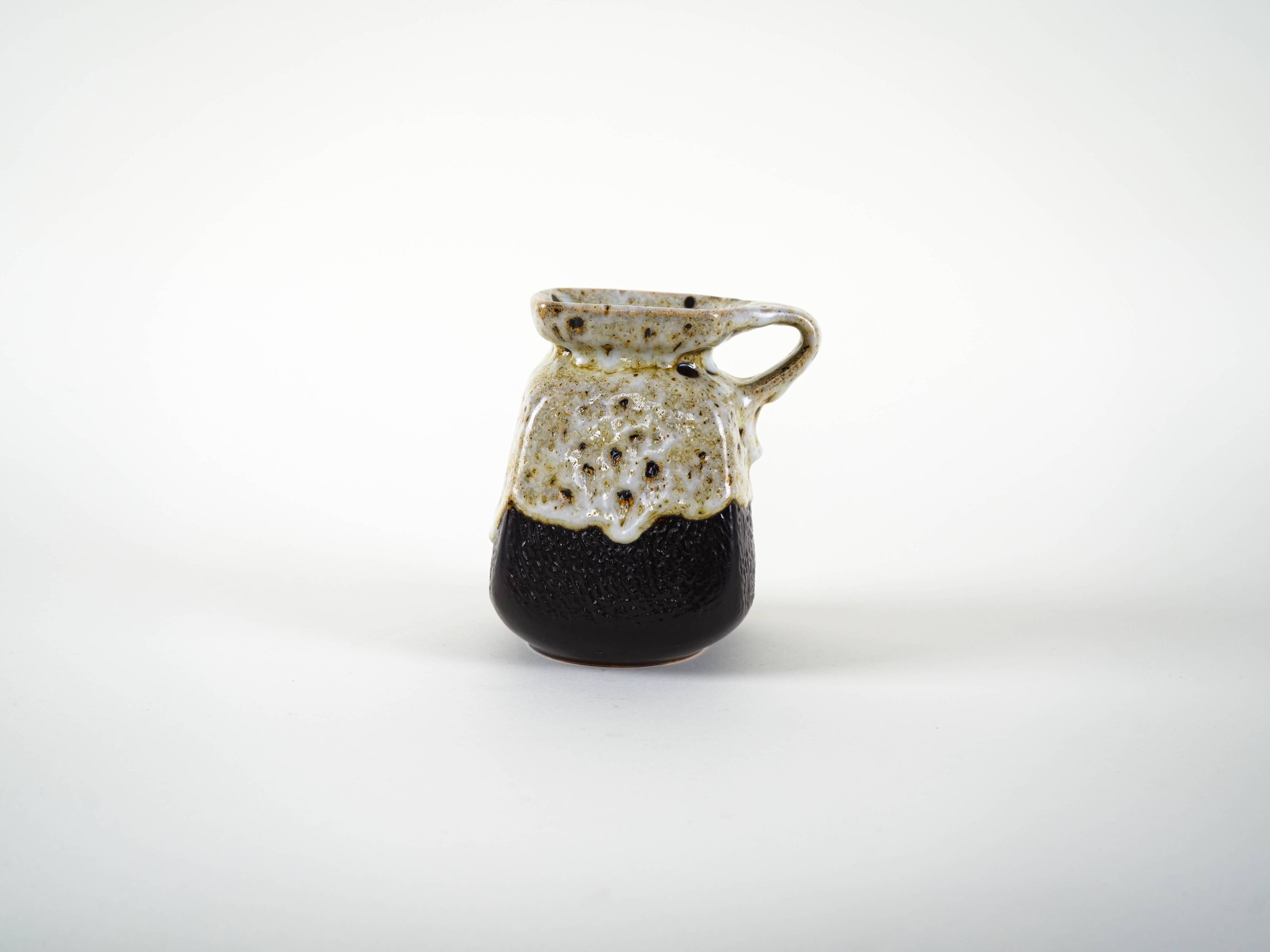 Ceramic vase with a handle, Danish design, 1960s, made in Denmark