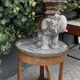 Elephant side table – leopard pattern – Jansen style 1970