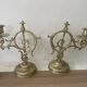 Paire de bougeoirs en bronze, XIXème s.