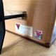 Vintage walnut and black OPAL magazine/vinyl rack
