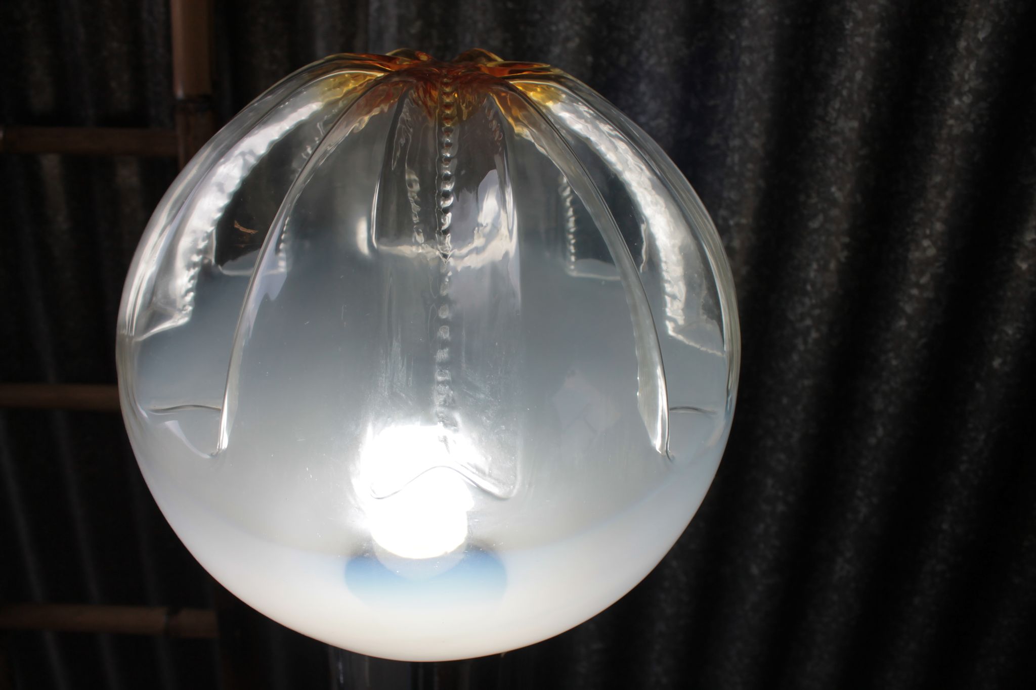 Lampadaire vintage chromé Murano Mazzega