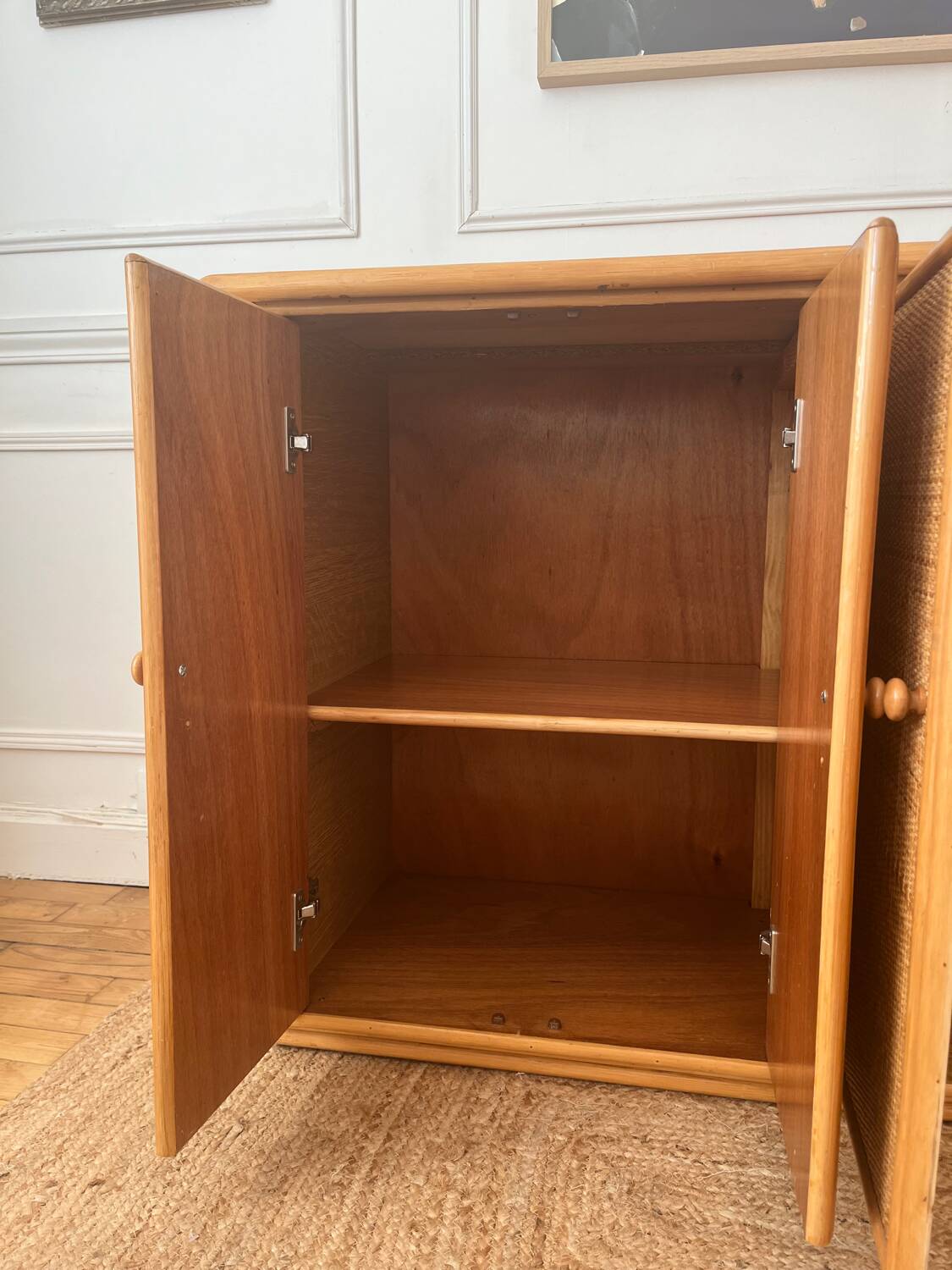 Vintage bamboo and rattan sideboard