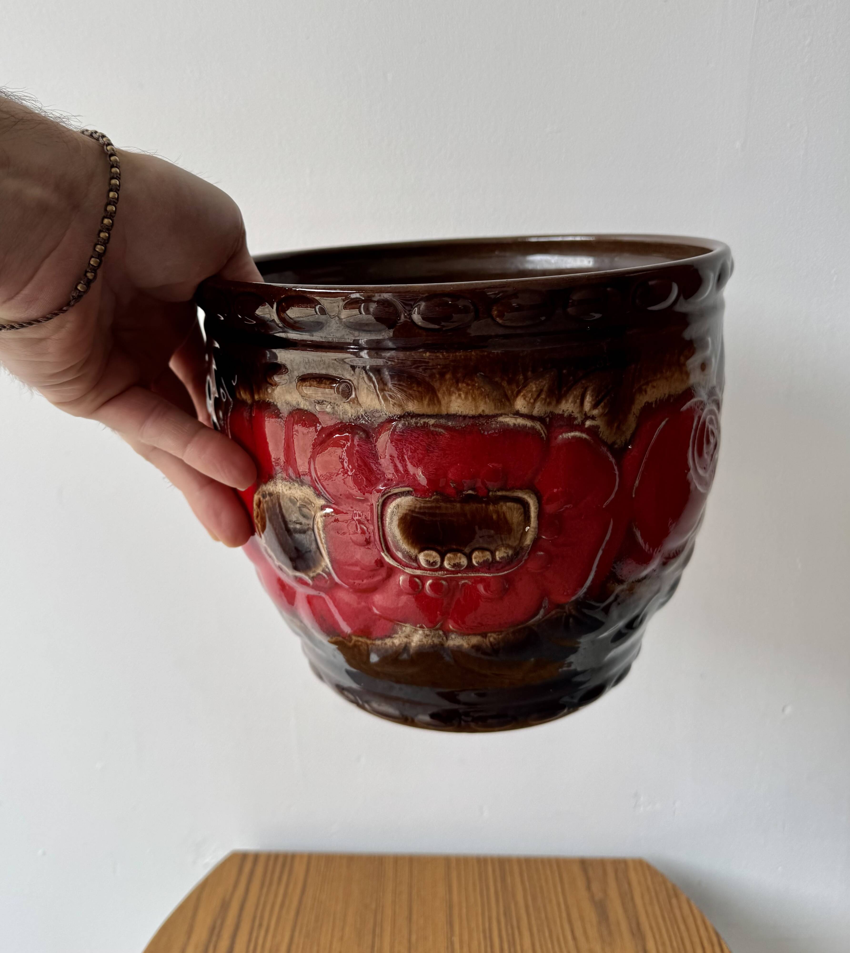 Pot de fleurs vintage ouest-allemand 887-22