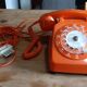 Telephone vintage orange