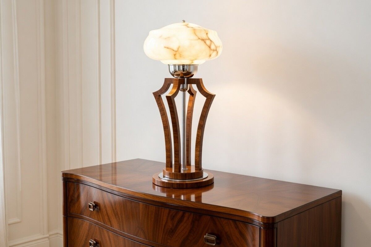 Art Deco table lamp from the 1950s, Poland.