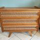 Commode vintage rotin et chene annèes 60