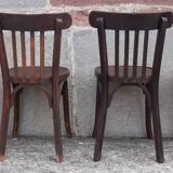 Chaises bistrot Baumann, années 50. (Lot de 4)