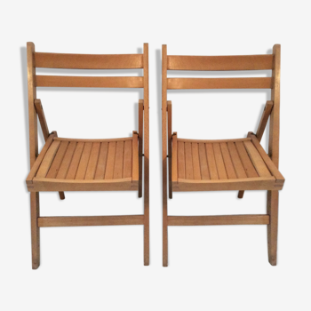 Paires de chaises pliantes vintage