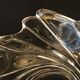 Clear crystal bowl burke wave empty pocket vintage art deco