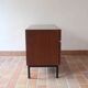 Teak chest of drawers with 3 drawers, black metal legs, 1960s.