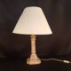 Metal table lamp and pleated lampshade